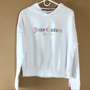 Juicy Couture Sport NWT Women’s Size Small White Cropped Lightweight Hoodie